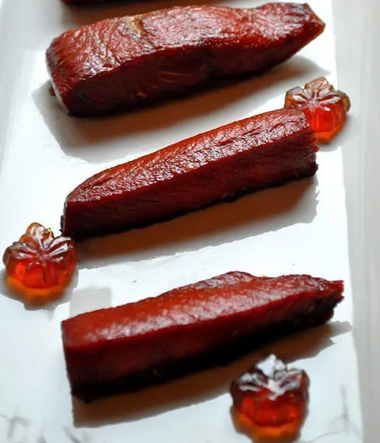 Smoked salmon candy