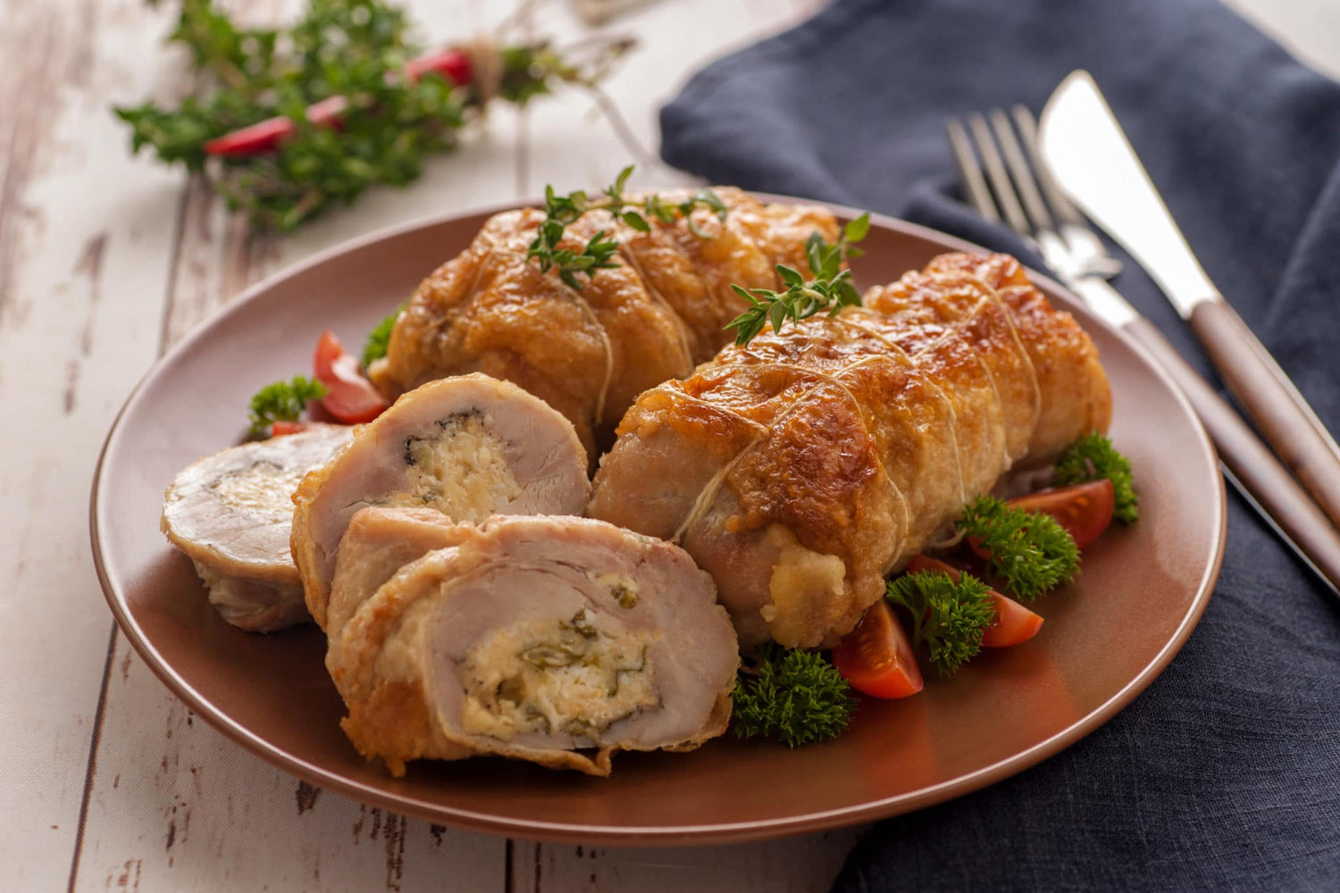 Smoked And Stuffed Chicken Roll